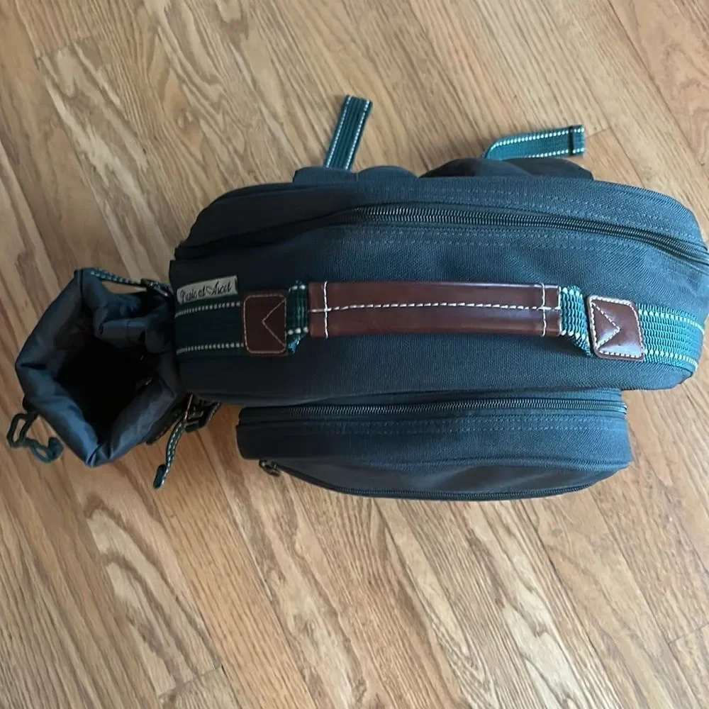 Picnic at Ascot Original Equipped 2 Person Green Picnic Backpack w/ Cooler